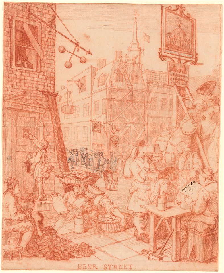 Hogarth - Beer Street, 1750-1751, III, 37
