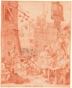 Hogarth - Beer Street, 1750-1751, III, 37