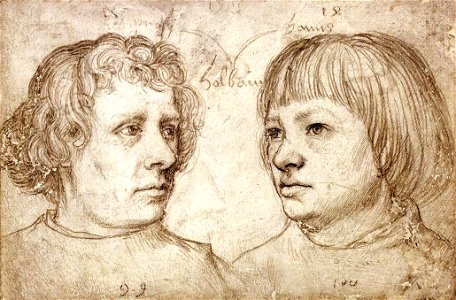 Hans Holbein d. Ä. - Ambrosius and Hans Holbein - WGA11481