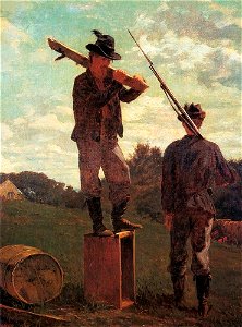 Winslow Homer - Punishment for Intoxication (1863). Free illustration for personal and commercial use.
