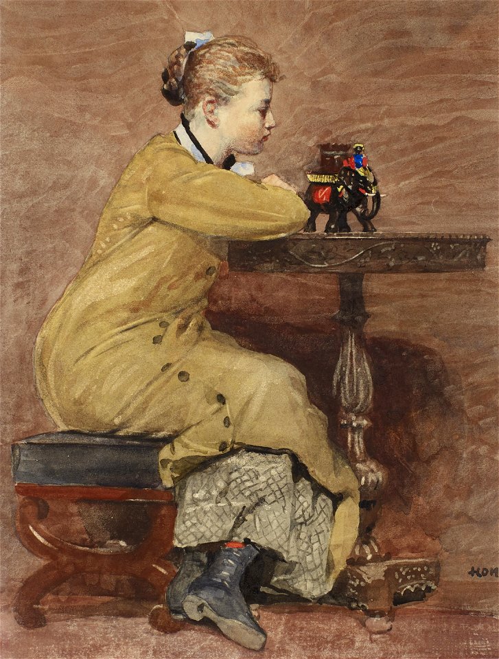Winslow Homer - Woman and Elephant (c. 1877)
