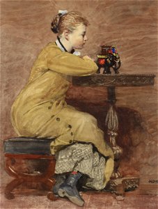 Winslow Homer - Woman and Elephant (c. 1877)