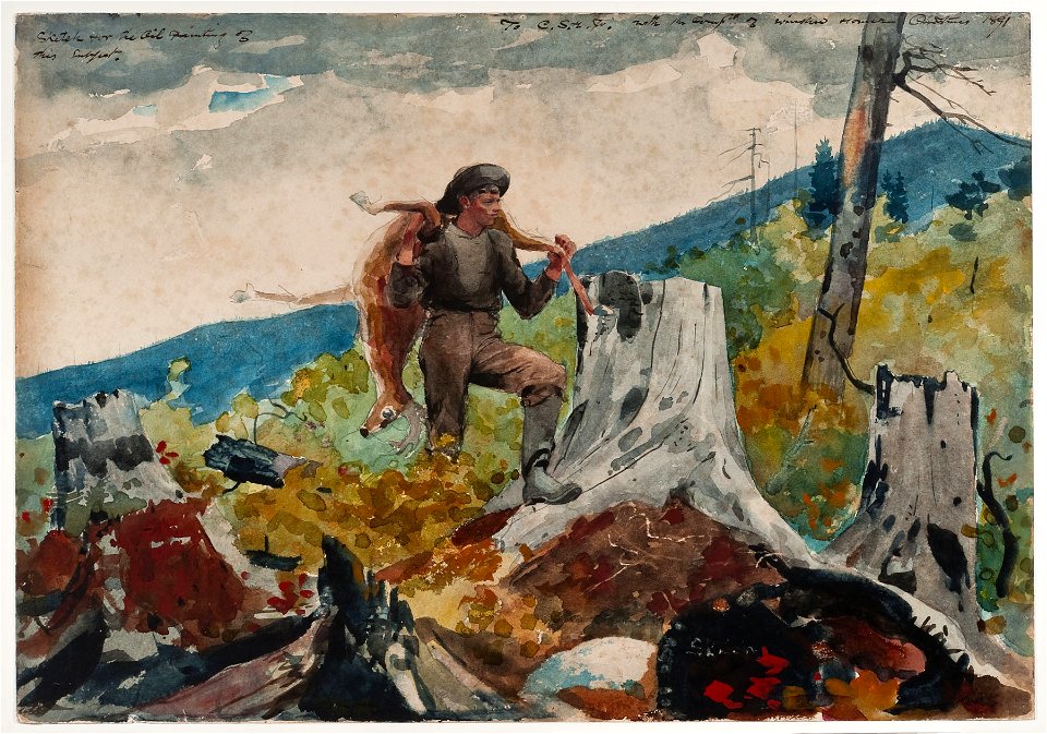 Winslow Homer - Guide Carrying a Deer