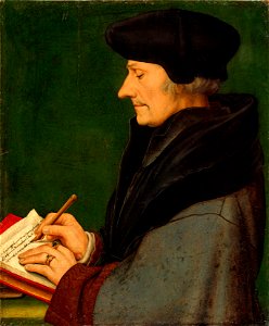Holbein, Hans - Desiderius Erasmus - Kunstmuseum Basel. Free illustration for personal and commercial use.