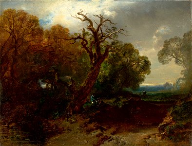 Charles Hoguet - Rast am Waldrand (1858)