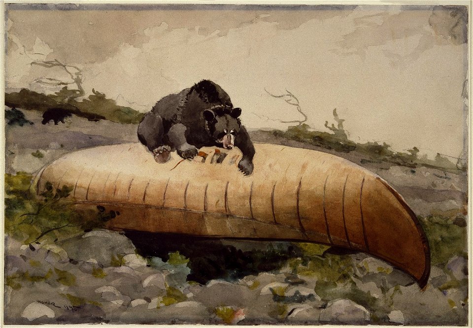Brooklyn Museum - Bear and Canoe - Winslow Homer - overall