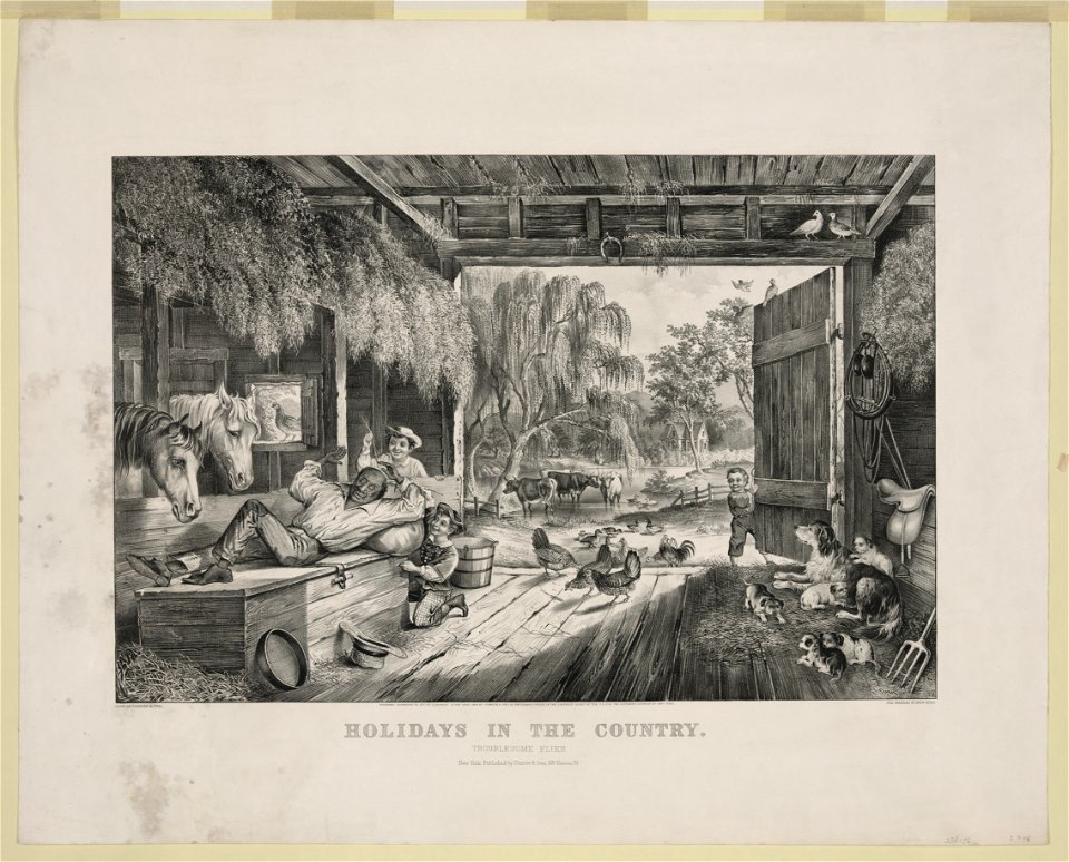 Holidays in the country. Troublesome flies - Lith. of Currier & Ives. LCCN89710371