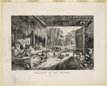 Holidays in the country. Troublesome flies - Lith. of Currier & Ives. LCCN89710371