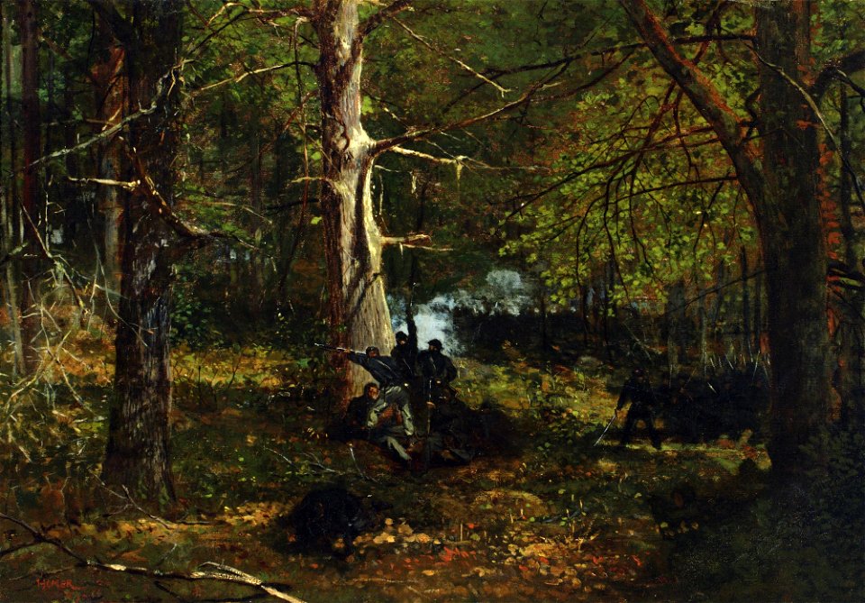Winslow Homer - Skirmish in the Wilderness (1864)