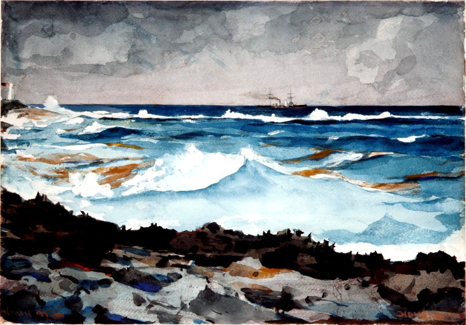 Winslow Homer - Shore and Surf, Nassau (1899)