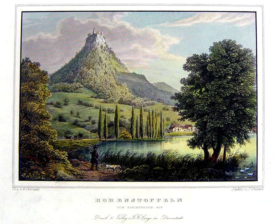 Hohenstollfen vom Biningersee aus Stich