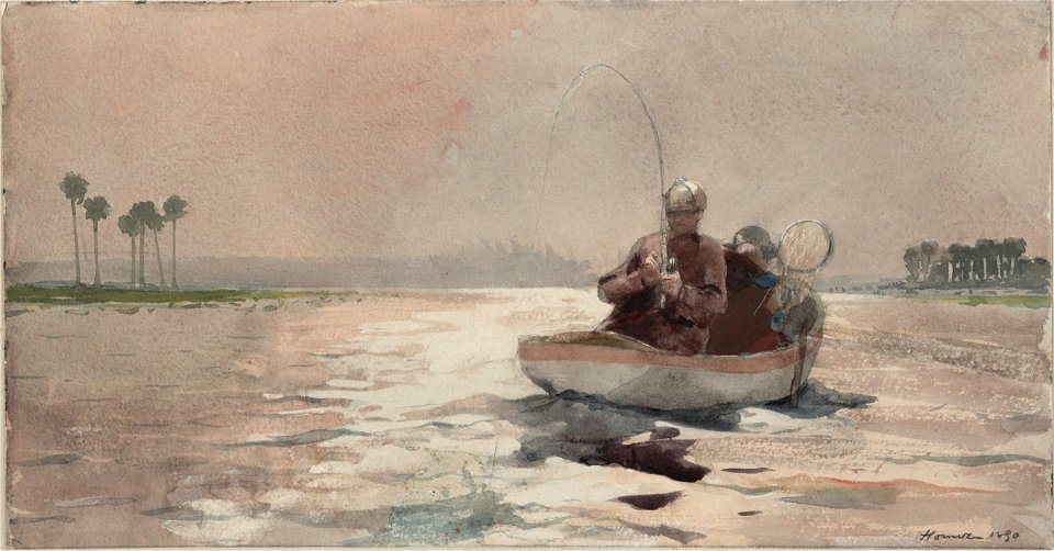 Bass Fishing Florida by Winslow Homer 1890