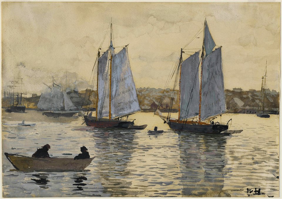 Winslow Homer - Two Schooners, Gloucester