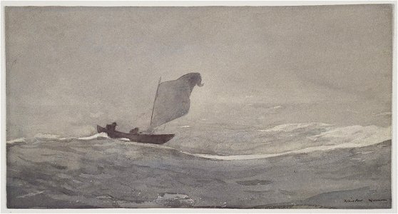 Winslow Homer - Blown Away (ca.1888)