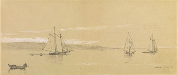 Winslow Homer - Fishing Fleet at Gloucester (1880)