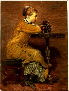 Woman and Elephant (Homer)