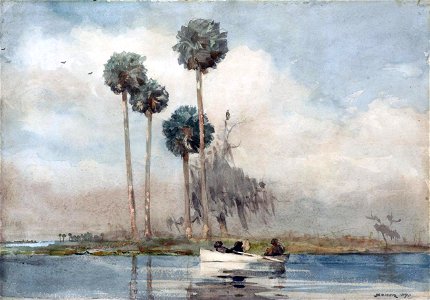 Winslow Homer - The White Rowboat, St. Johns River (1890)
