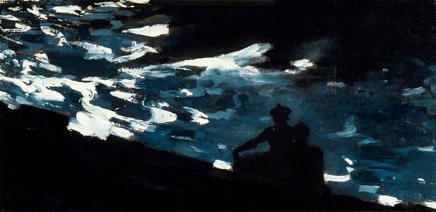 Winslow Homer - Moonlight on the Water (1890s)