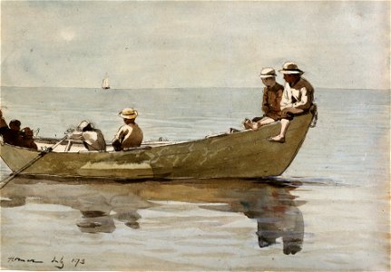 Winslow Homer - Seven Boys in a Dory (1873)