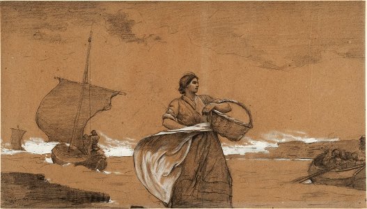 Winslow Homer - Windy Day, Cullercoats