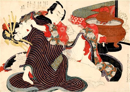 Hokusû, An Oiran and her Lover From the series The Safflower Princess (Suetsumuhana), c. 1817