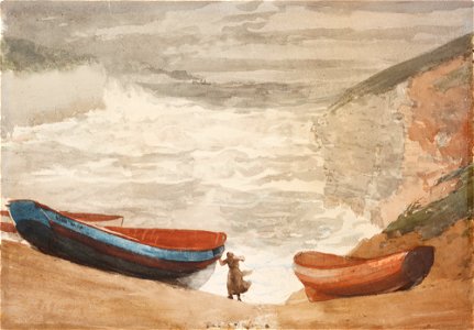 Winslow Homer - English Coastal Scene (1878)