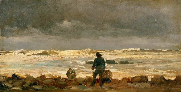 Winslow Homer - Rocky Coast (Maine Coast)