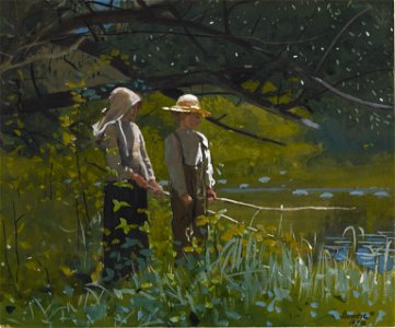 Winslow Homer - Fishing (1878)