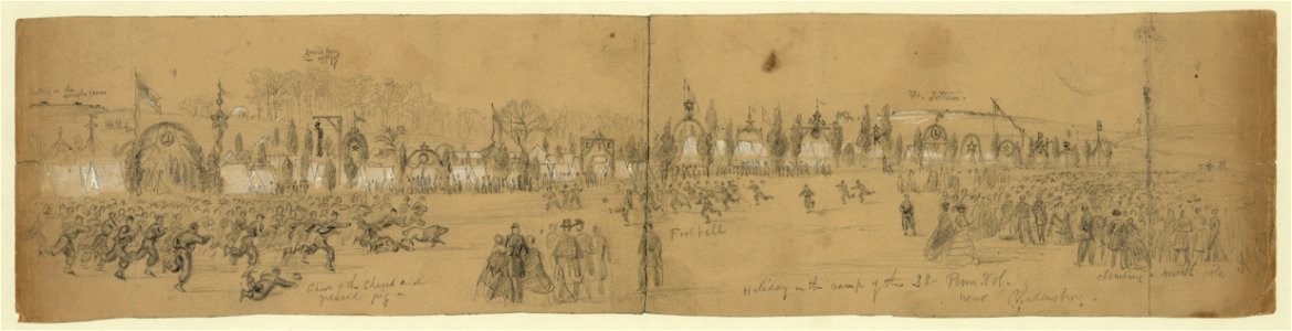 Holiday in the camp of the 23 Penn. Vol. near Bladensburg LCCN2004661360