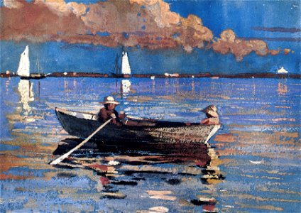 Winslow Homer - Gloucester Harbor (1873, watercolour)