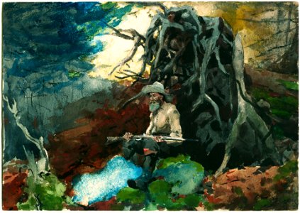 Winslow Homer - Campfire, Adirondacks