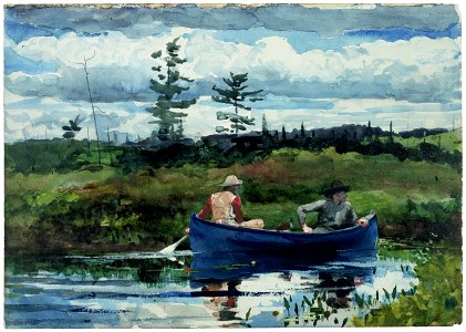 Winslow Homer - The Blue Boat - Google Art Project. Free illustration for personal and commercial use.