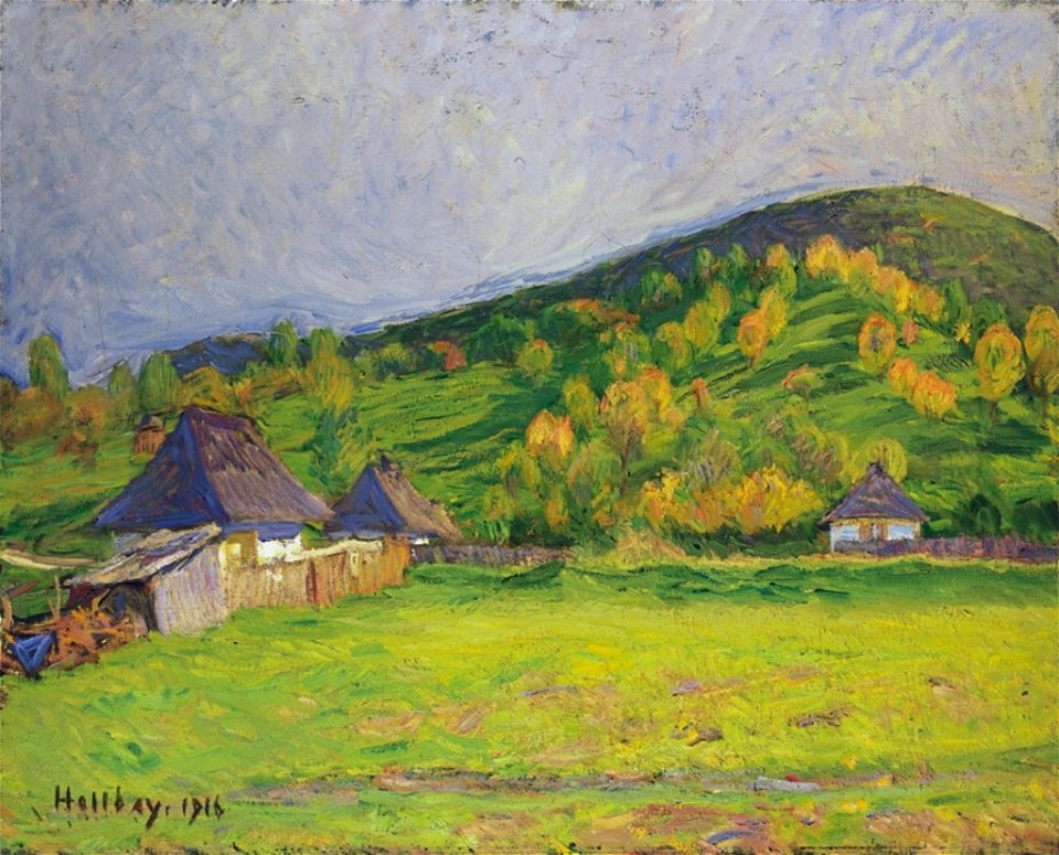 Hollósy Hillside in the Morning Light 1916