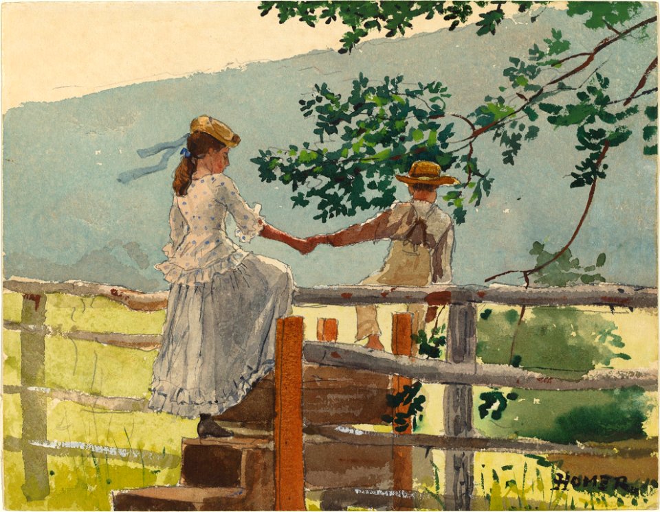 Winslow Homer - On the Stile
