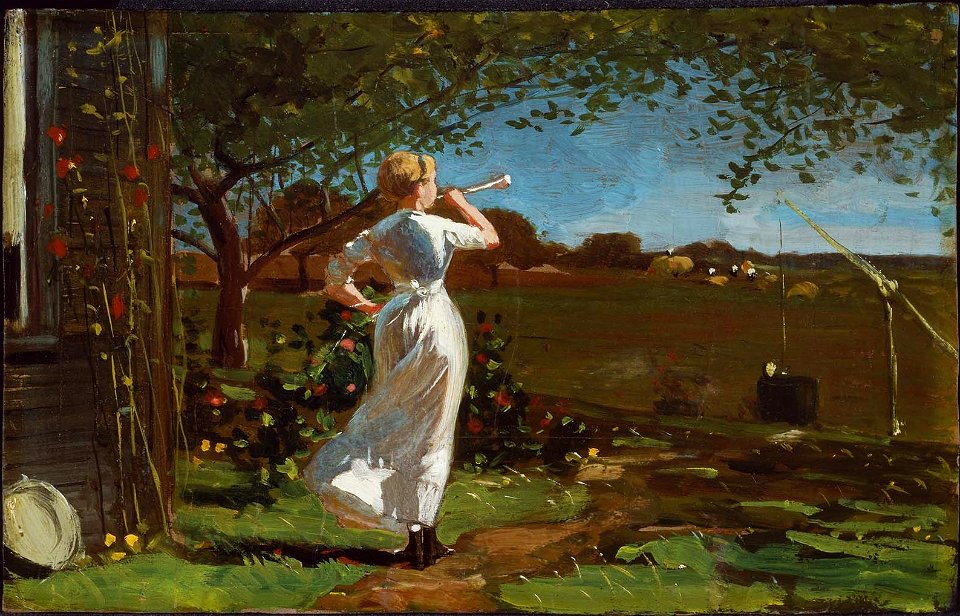 Winslow Homer - The Dinner Horn (c.1870)