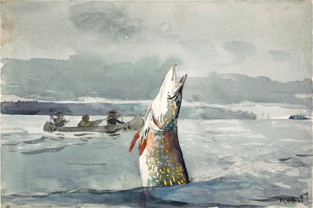 Winslow Homer - Pike, Lake St. John (1897)