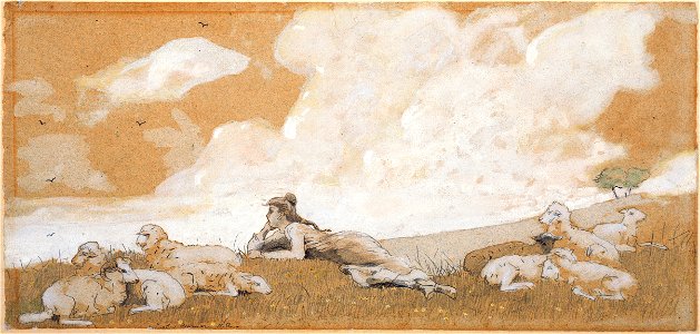 Winslow Homer - Girl and sheep