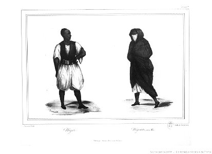 Homme et femme noirs.