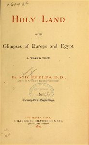 Holy Land, with glimpes of Europe and Egypt (1872). Front page
