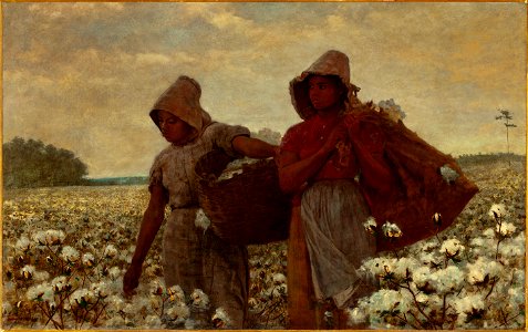 Winslow Homer - The Cotton Pickers - Google Art Project. Free illustration for personal and commercial use.