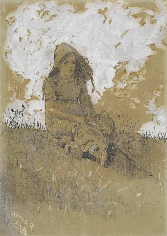 Winslow Homer - Girl in a Sunbonnet (1878)