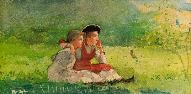 Winslow Homer - Listening to the birds