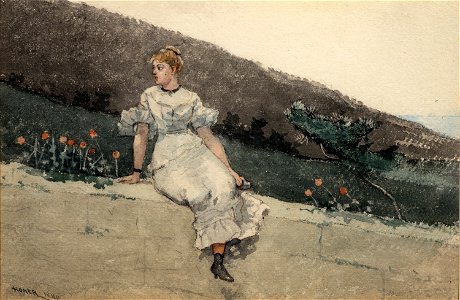 Winslow Homer - The garden wall (1880)