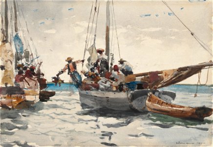 Market Scene Nassau by Winslow Homer 1885