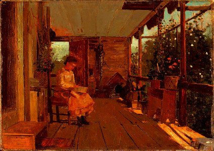 Girl Shelling Peas by Winslow Homer