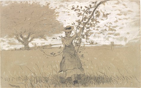 Winslow Homer - Under the Apple Boughs (1879, Colby College Museum of Art)