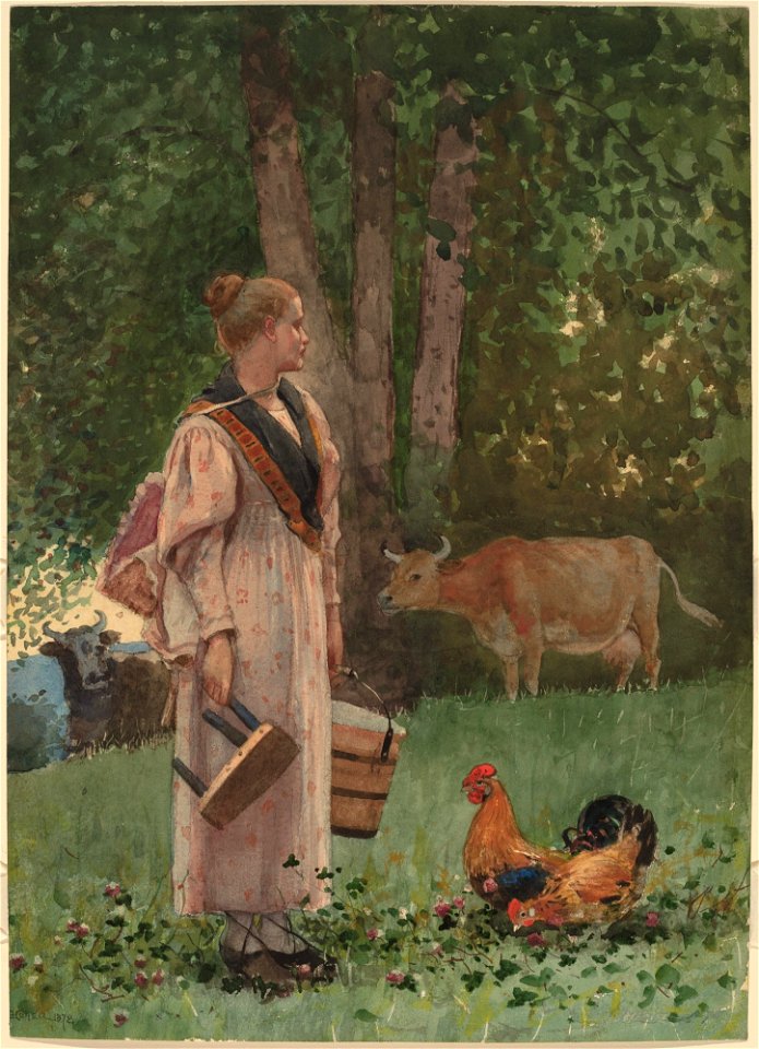 Winslow Homer - The Milk Maid (1878)