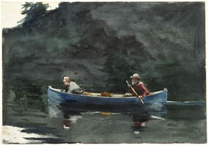 Winslow Homer - Scene in the Adirondacks (1892). Free illustration for personal and commercial use.