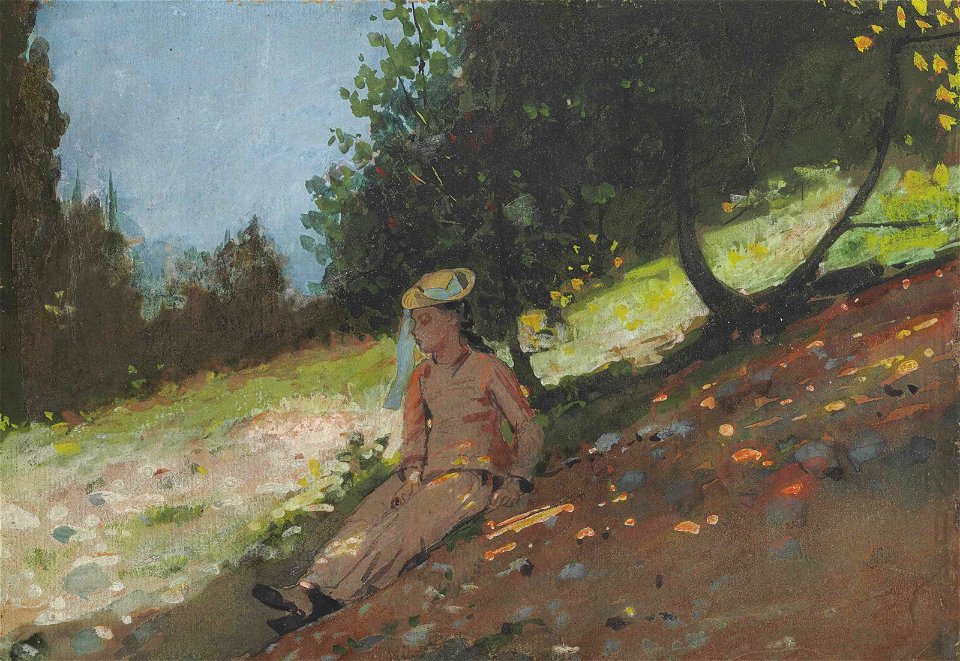 Winslow Homer - Shepherdess Resting (1878)