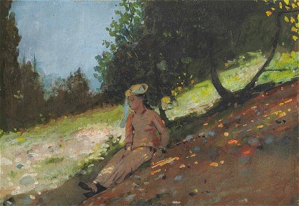 Winslow Homer - Shepherdess Resting (1878)